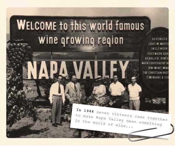1944年に作られたナパ・ヴァレーのサイン
